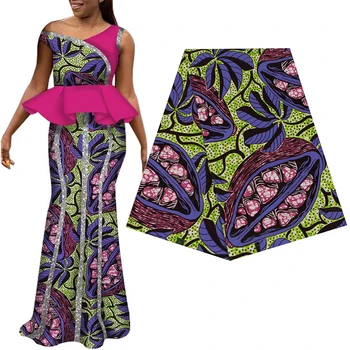 

2020 Ankara African prints batik real Cloth wax patchwork 100% cotton best quality tissu sewing material for party dress 6 yards