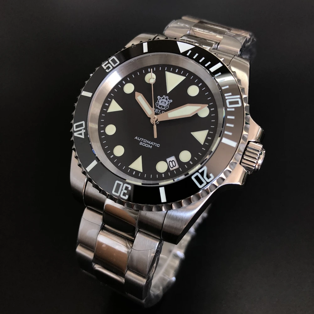 STEELDIVE SD1954 mens dive watches luxury brandsport men automatic mechanical watch 200m waterproof wristwatch NH35