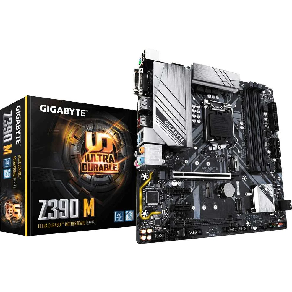 Материнская плата Gigabyte Z390 M Soc-1151v2 Intel Z390 4xDDR4 mATX AC`97 8ch(7.1) GbLAN RAID+DVI+HD