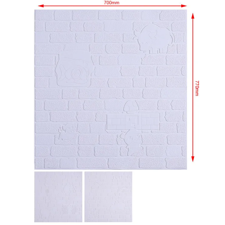 70cmx77cmx5pcs 3d пены наклейки на стену с мотивами из мультфильмов животный узор обои; обувь из водонепроницаемого материала; с защитой от столкновения мягкий посылка спальня обои для детского сада - Цвет: 70cmx77cmx5pcs