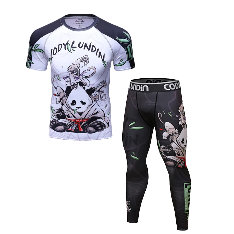

Men's Tracksuit Compression Sports Suit Gym Fitness Clothes Running Jogging Sport Wear Training Exercise Workout Tights t-shirt