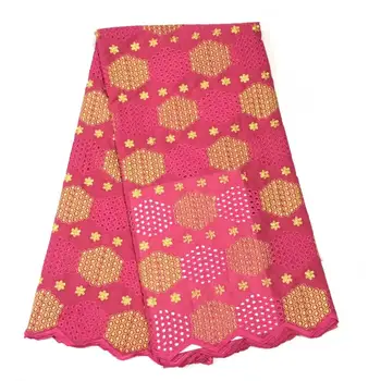 

New Design African Dry Lace High Quality Cotton Fabrics Lace Fabric Swiss Voile Lace Stones In Switzerland HSDE051