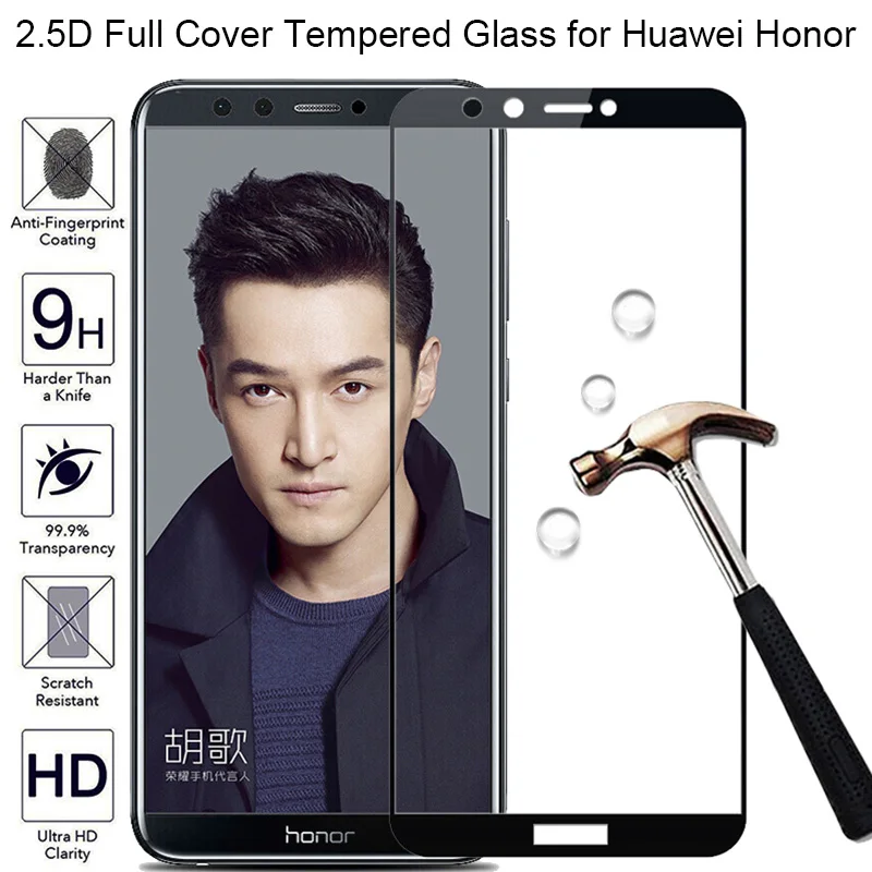 

Huawei Y9 2019 Tempered Glass Full Cover Screen Protector for Honor 9 Lite 10 Lite 8 Pro Protective Glass for Honor 8X 7X 6X 7S