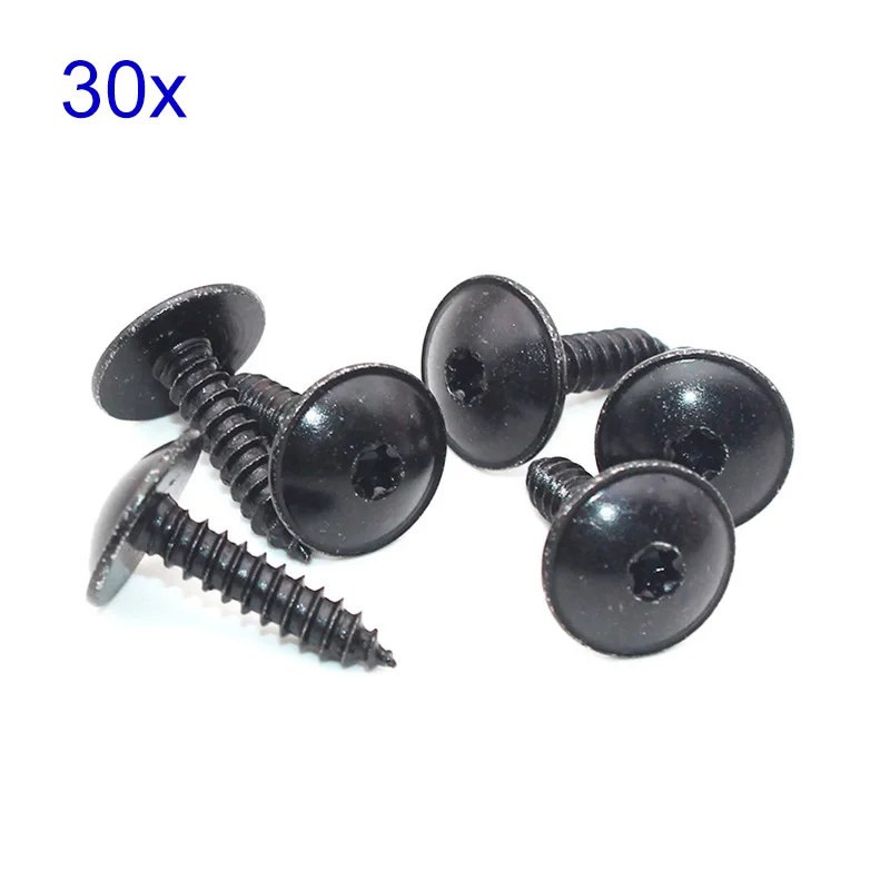 

30pcs 5mm Torx Head Screw Car Front Wheel Chassis T20 Splash Guard M5 Metal Self-tapping Screw for Audi A1 A3 A4L A5 A8 Q3 Q5 Q7