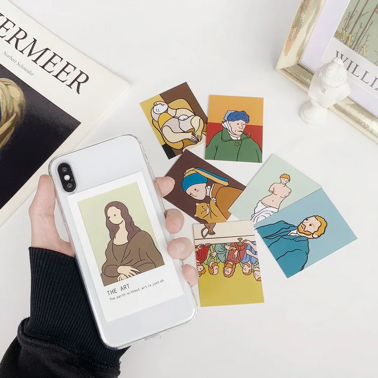 Прозрачный чехол для iPhone 11 Pro Max 6 6S 7 8 Puls X XR Xsmax в стиле ретро с абстрактным масляным