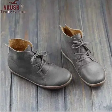 

Soft Leather Women Zip Ankle Boots Vintage Ladies Flat Cross Strap Woman Platform Shoes Female Casual Chelsea Botas Mujer