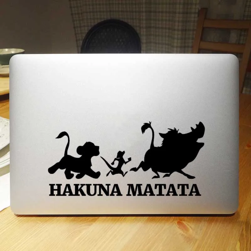 Король Лев Цитата Hakuna Matata Ноутбук наклейка для Macbook Pro Air retina 11 12 13 14 15 дюймов hp Mac поверхность книга кожа Наклейка