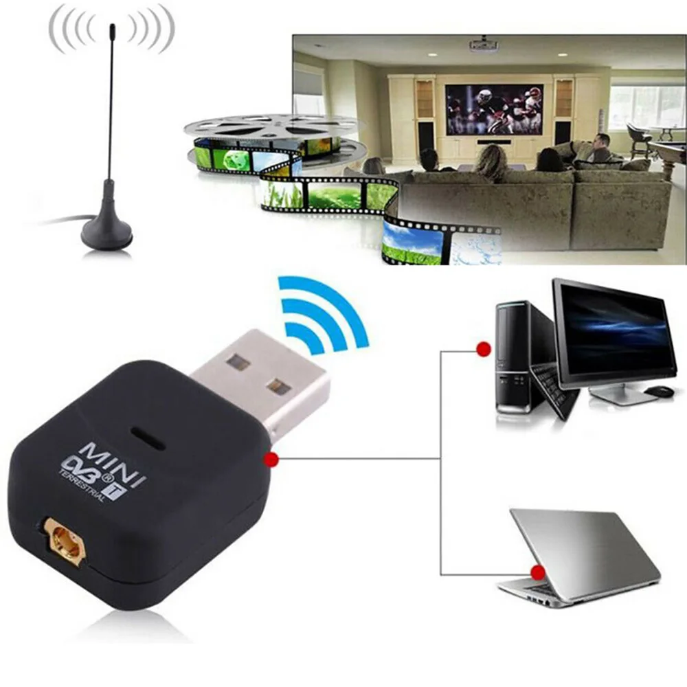 ТВ-накопитель USB 2,0 цифровой DVB-T SDR+ DAB+ FM HD ТВ-палка антенна тюнера ключ видео