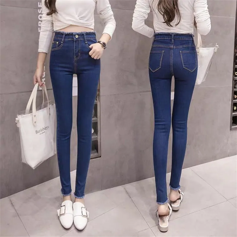 

Antumn Winter Girl Pencil Panst Black Denim Skinny Jeans Women Sexy Mom Jeans Calças De Brim Da Mulher Mujer Pantalon Femme