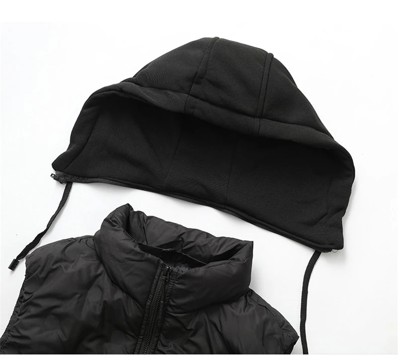 Новая осенне-зимняя мужская куртка без рукавов, модный теплый мужской тонкий жилет с капюшоном, мужской повседневный плотный жилет, размер L-3XL