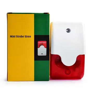 

WS-103 Wired Strobe Siren for Home 12V Sound Flash Light Alarm Horn Burglar Anti Thief House Security System