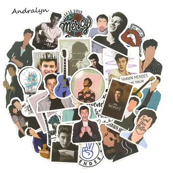 

50 Pcs/pack Handsome Boy Music Singer Shawn Mendes Poster Stickers For Laptop Luggage Guitar Car Skateboard Motorcycle Sticker