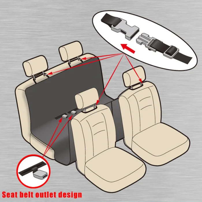 Водонепроницаемый чехол-гамак для собачьего сиденья автомобиля, Задний защитный коврик для путешествий DC156