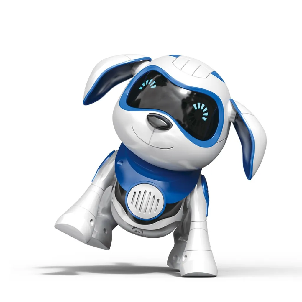 Pet Robotic Dog Интерактивная Детская Игрушка Щенок гуляет лает сидит с огнями и музыкой Электронный Робот