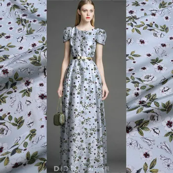 

Printed stretch silk satin fabric summer breathable dress shirt silk fabric meter gloss spandex fabric wholesale silk cloth