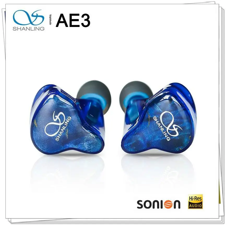 Shanling AE3 3BA Sonion 2354 38D2XJ Balanced Armature Hifi Music Audiophile In Ear Earphones IEMs 0 78 2Pin Detachable Cable