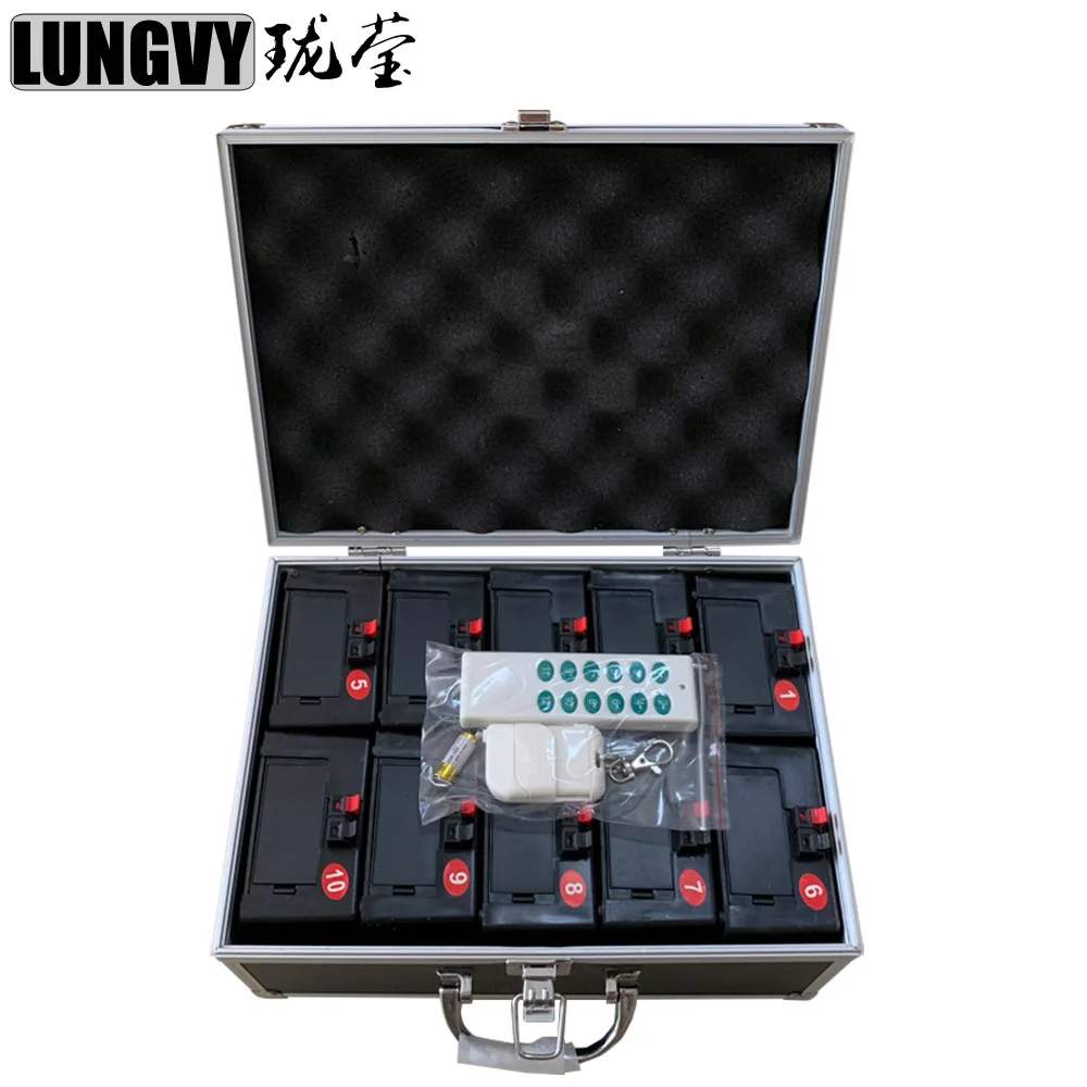

Free Shipping D10 Cold Firework Ignition Machine Wireless Remote Pyrotechnics 10 Cues Receiver Stage Equipment Fountain System