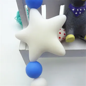 

Food Grade Silicone Beads Bebe Pacifier Clips Safe Pacifier Star Chain Holder Chewlery Baby Products Gifts
