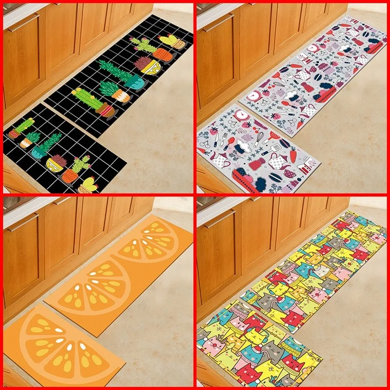 

Simple European Kitchen Floor Mat Door Mat Bathroom Bedroom Bedside Carpet Carpet Machine Washable Bath Mat Bath Rug