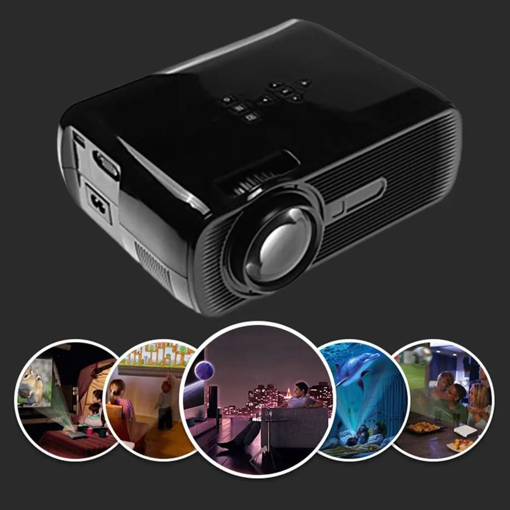  Mini LED Projector HD 1080P 1500 LM Home Theater Video Projector Home Multimedia Cinema TV Laptops 