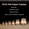 Copper Cups Therapy Body Cupping Massage Set Acupuncture Medical Vacuum Stress Relief Health Care 2