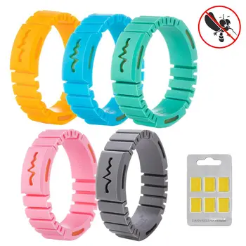 

Mosquito Repellent Bracelet with 6pcs Mosquito Repellent Chips Safe Waterproof Mosquito Repellent Wristband for Home Outdoor Use