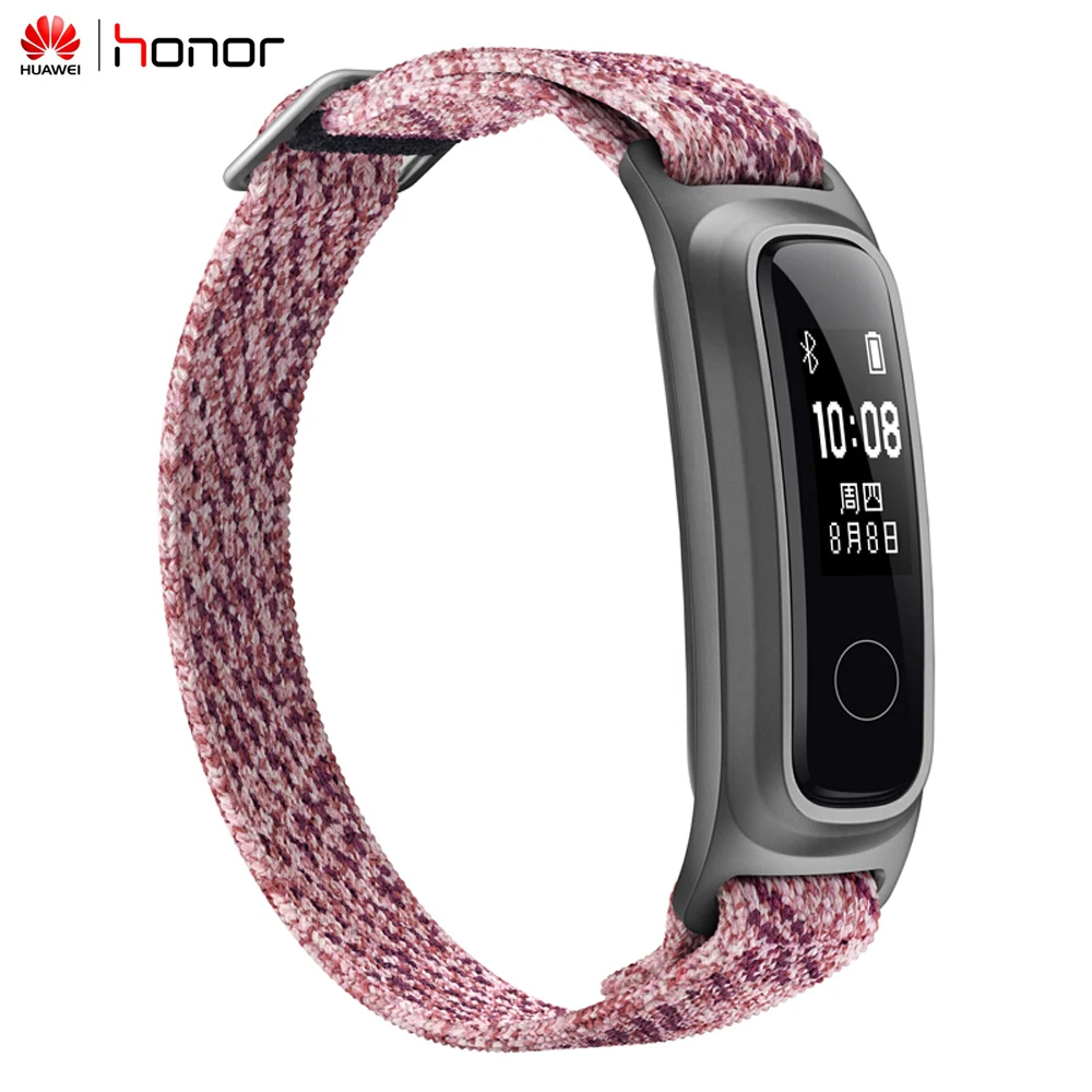 HUAWEI honor Band 5 Smart Band Smart Bracelet Run Guidance Fitness TrackerDual Wrist Footwear Mode Waterproof Smart Wristband - Цвет: Pink