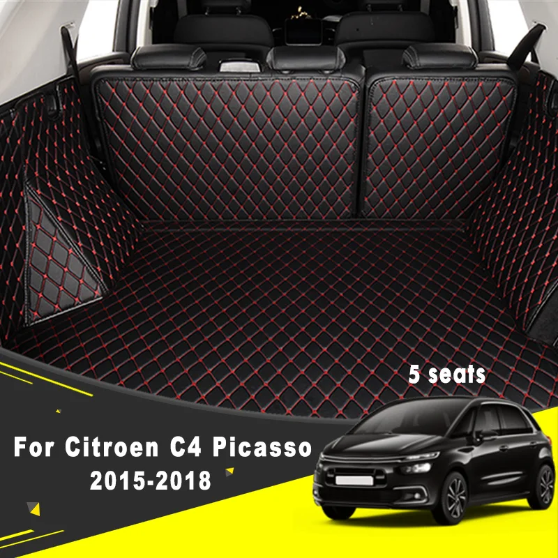 Для Citroen C4 Picasso 2014 2015 2016 2017 2018 5 сидений автомобильный коврик для багажника ковер