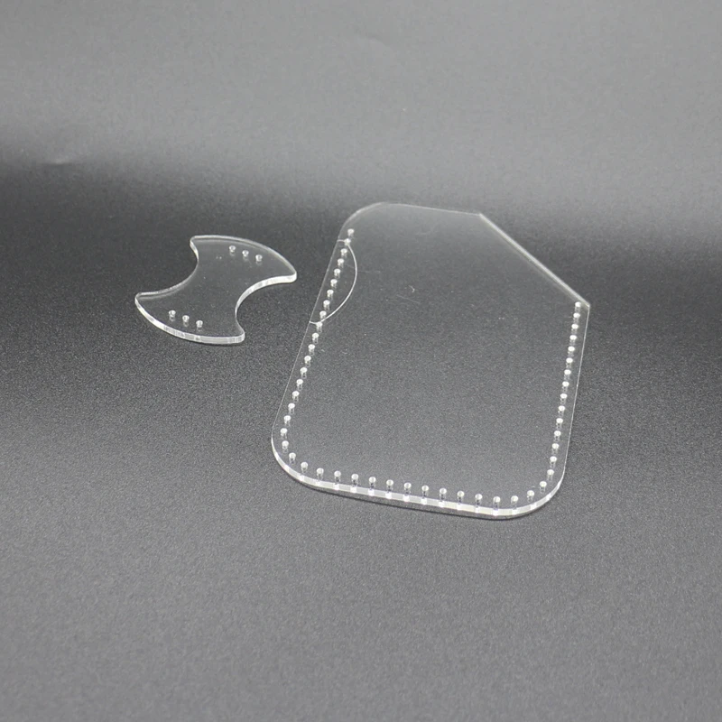 Leather card holder sewing pattern Acrylic bag mold finish size 10x6.8cm 2pcs/lot