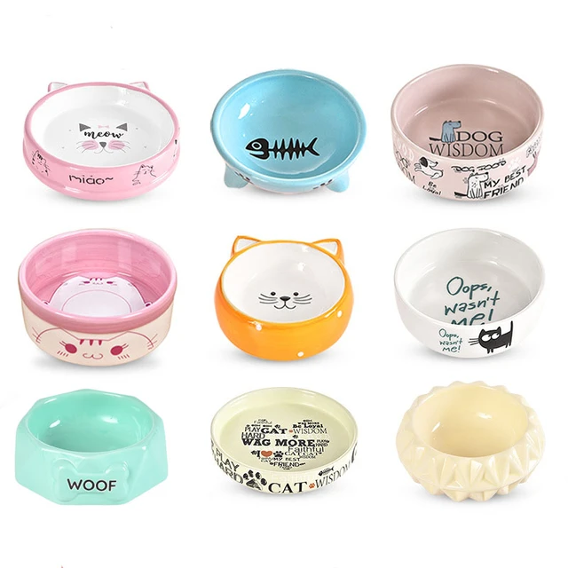 Cute Dog Bowls Small Dogs, Dog Food Water Bowls Ceramic