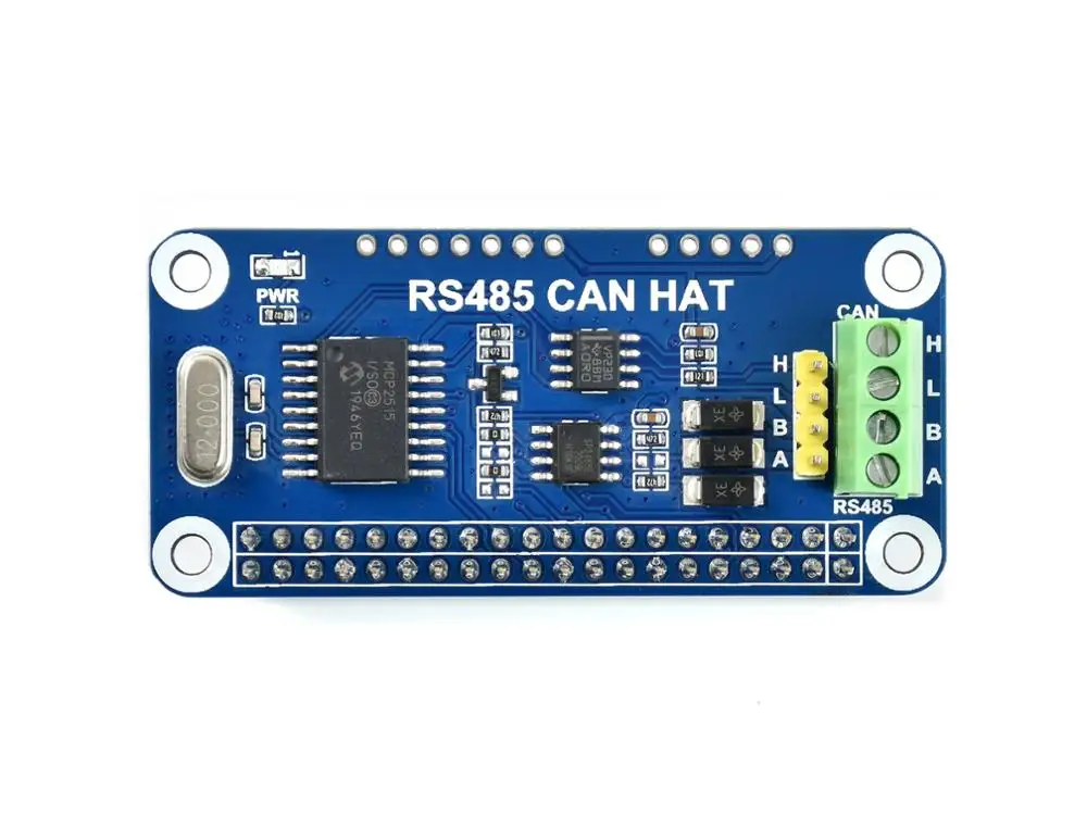 Плата Waveshare RS485 CAN для Raspberry Pi Zero/Zero W/Zero WH/2B/3B/3B + встроенный контроллер CAN: MCP2515 485