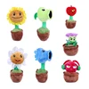 1pcs 20cm Plants vs Zombies Plush Stuffed Toys PVZ Plants Sunflower Pea Flower Potting Soft Toy Doll Gifts for Kids Children 1