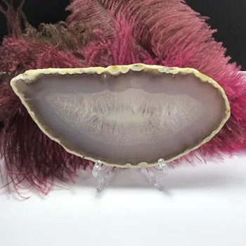 

Natural Beautiful Agate Slice Coaster Cup Mat Quartz Geode Table Onyx Mat Irregular Coasters for Drinks Gift Polished Mineral