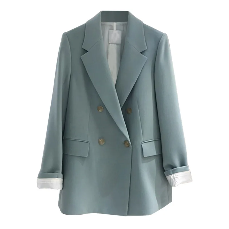 

Spring and autumn 2020 new suit coat women's Korean loose casual net red women's double breasted top