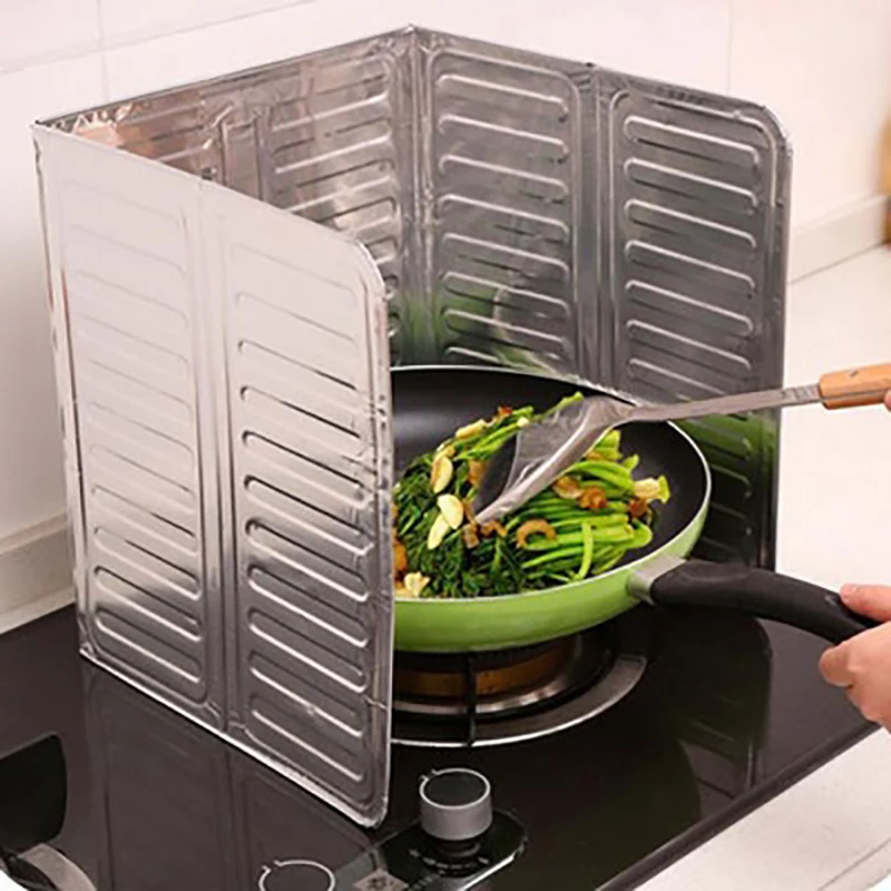 

Kitchen Oil Splashing Protection Baffle Plate Frying Heat Insulation Splash Baffle Shield Guard Cooking Kitchen Tools