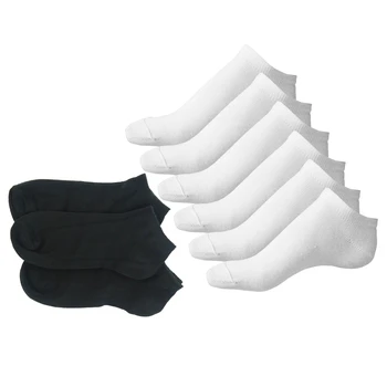 

12 Pairs Trainer Liner Ankle Socks Womens Cotton Rich Sport Black