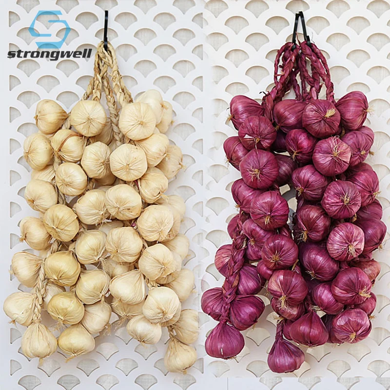 

Strongwell Simulation Garlic String Vegetable String Fruit Skewers Home Wall Hanging Decorative Restaurant Wall Decoration