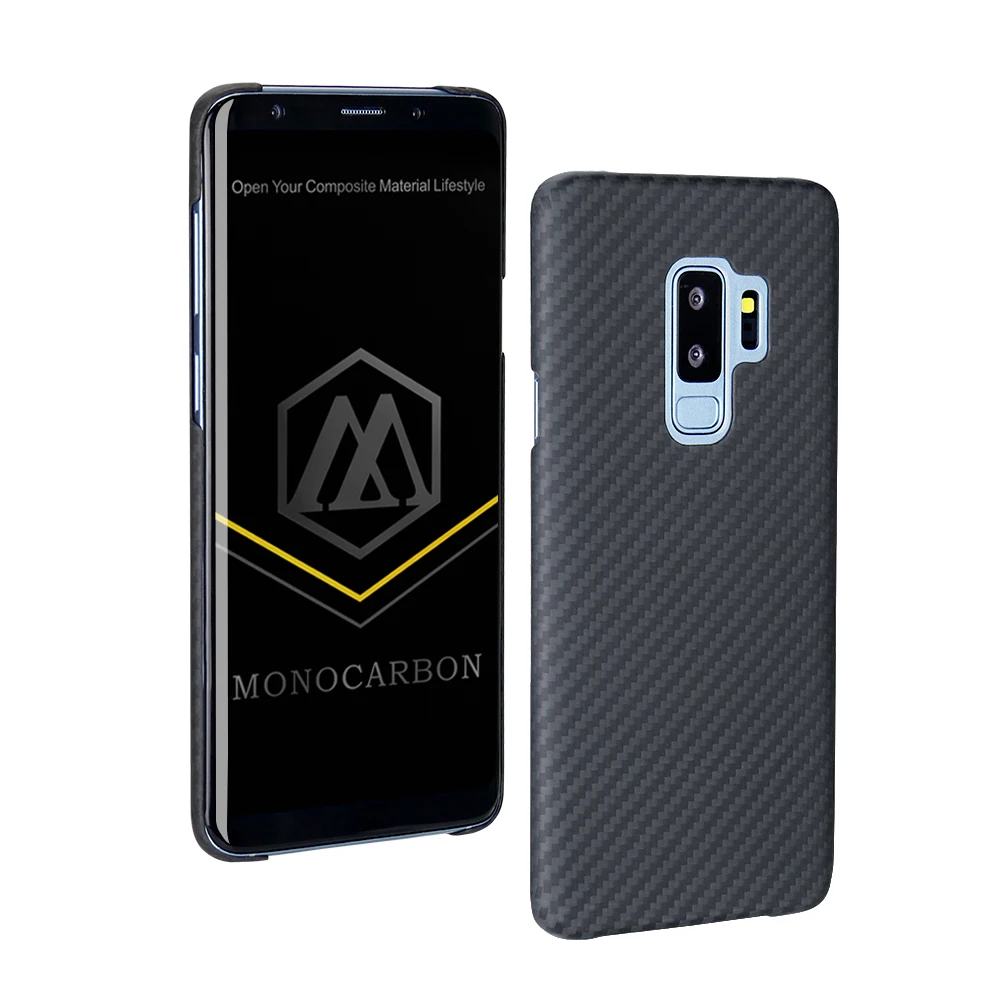 MONOCARBON чехол из арамидного волокна для samsung S9 S9 Plus, чехол с узорами из тонкого углеродного волокна, пуленепробиваемый материал