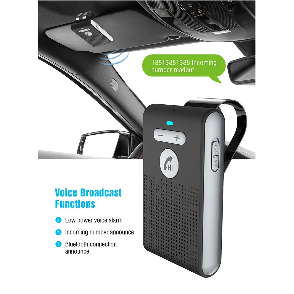 Многофункциональный Bluetooth громкоговоритель Hands Free автомобильный комплект MP3-плеер двойное устройство Подключение автомобильное зарядное устройство gps голосовое брокаст