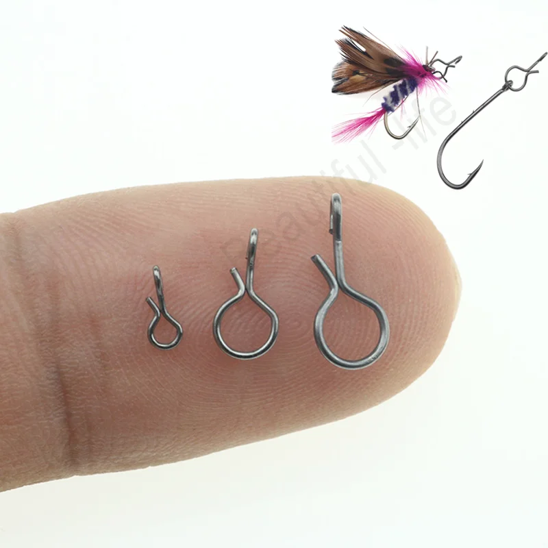 HotSale10pcslotSMLFishingSnapHooksQuickChangeForFlies