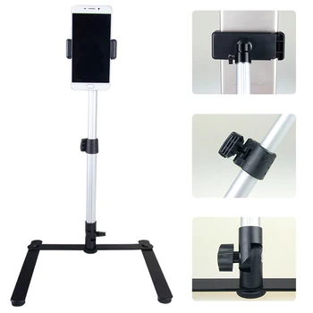 

Adjustable Bluetooth Control Table Top Stand Set for Photograph Equiment Mini Monopod+Phone Clip Stand Holder