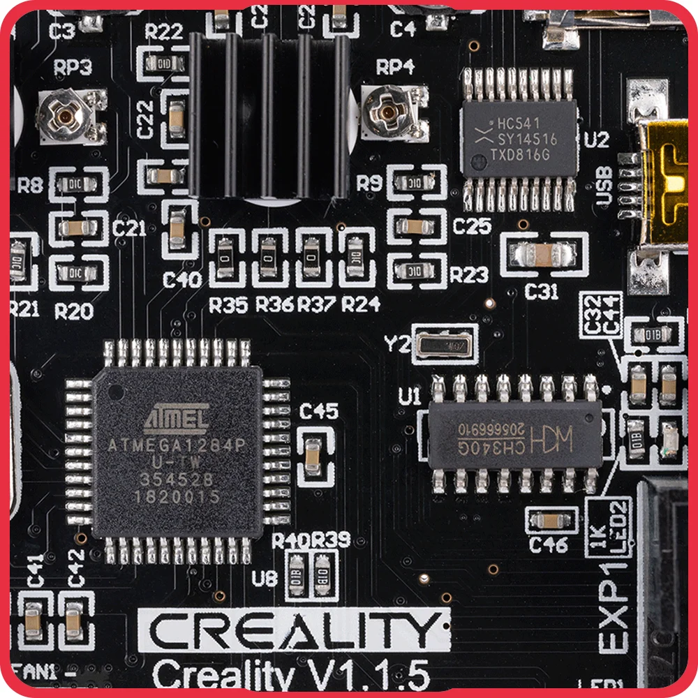 Creality Ender 5 3/Note 3 Pro V1.1.5 бесшумный материнская плата тихий доска TMC2208 3D-Drucker Горячая 3D материнская плата