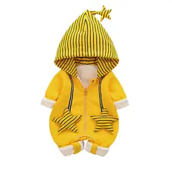 Комбинезон с длинными рукавами для новорожденных; комбинезон-ползунки для младенцев; осенний комплект одежды с капюшоном с героями