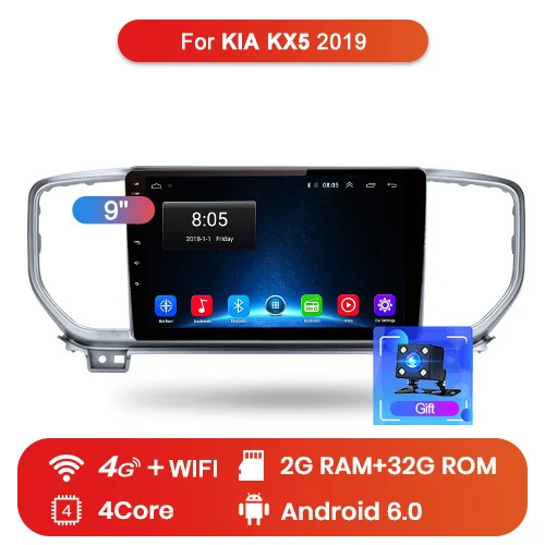 Junsun V1 pro 4G+ 64G CarPlay Android 9,0 DSP для KIA Sportage 4 автомобильный Радио мультимедийный видео плеер gps 2 din dvd - Цвет: 4G (2GB 32GB)2019