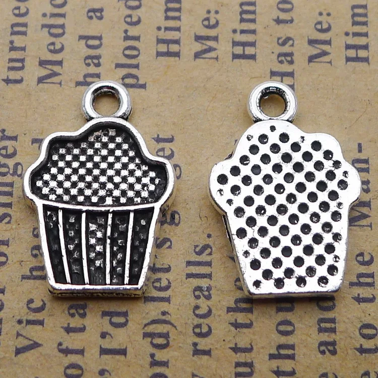 Jewelry Charms 20 Pieces 11x16mm Antique Silver Color Cake | Украшения и аксессуары