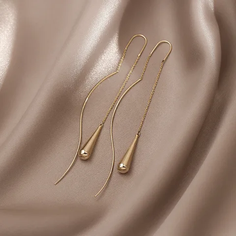 Simple Water Drop Design Earrings Ear Line For women 2022 Exquisite Tassel Earring Jewelry Friend Gift