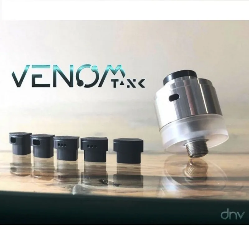 

Venom-T(ank) Styled RDTA Rebuildable Dripping Tank Atomizer 1.8ml 316 stainless steel 22mm diameter Top filling vape tank