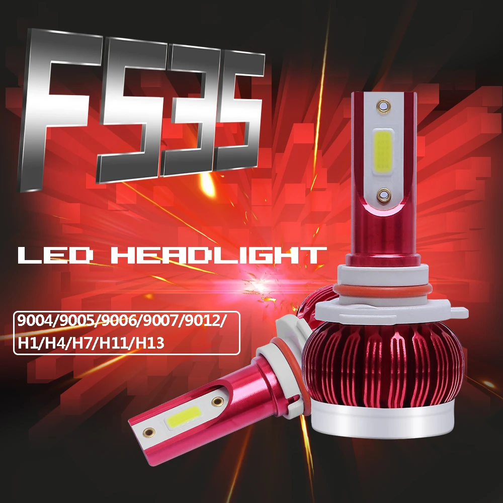 Fs35 2pcs 12v 24v H7 H8/9/11 Car Led Headlight Bulb H4 With High And