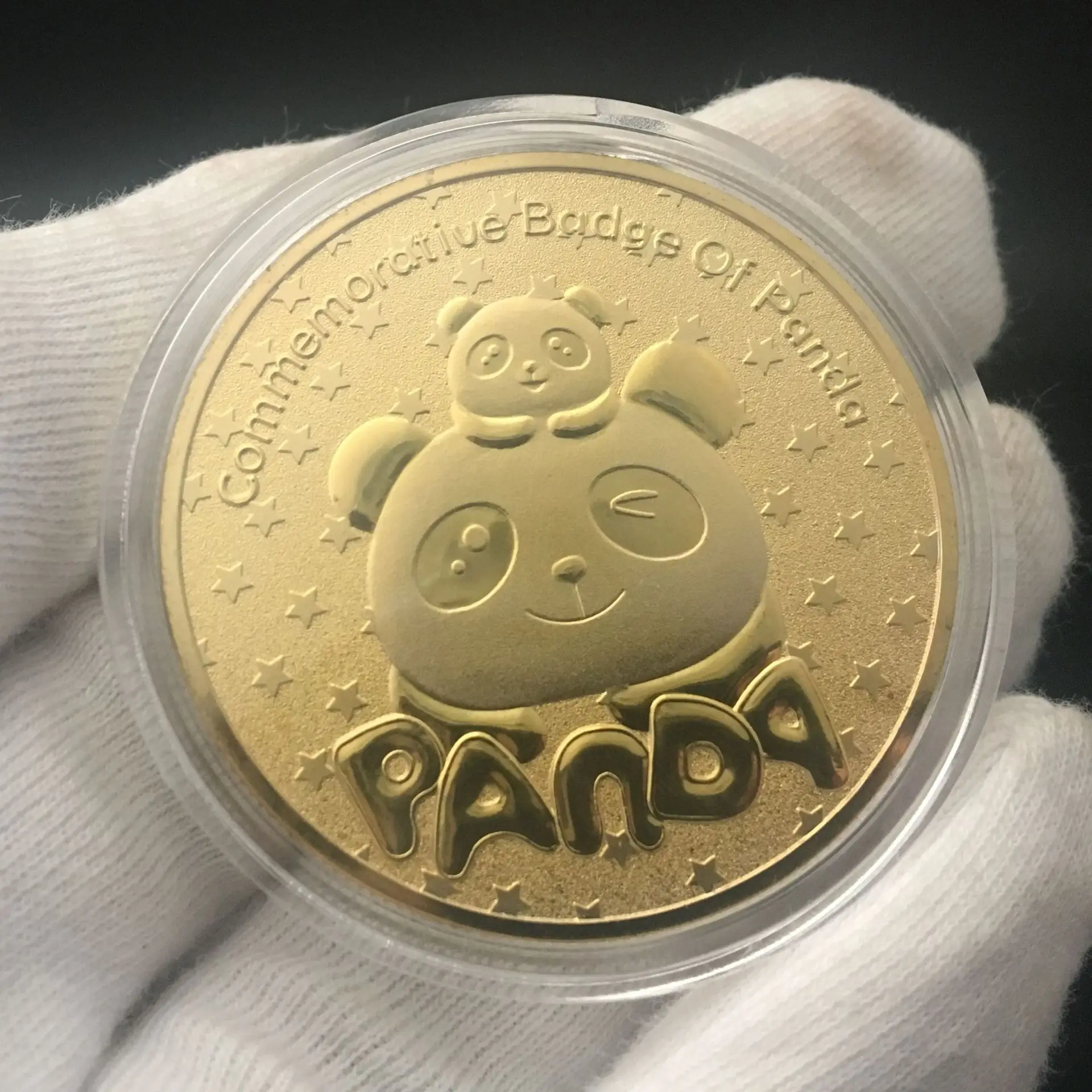 Cute Silver-Plated Panda Baobao Commemorative Coins Collection Art Gift TDBB 