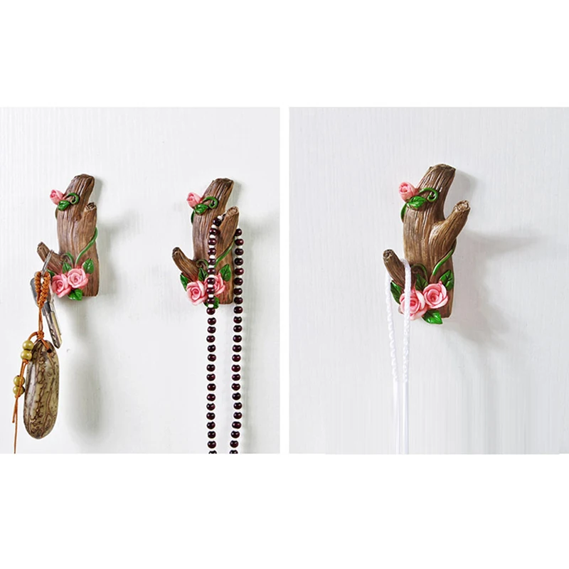 

Imitation Tree Branch Shape Storage Hook Hanging Holder Bathroom Rack Vintage Wall Decor Jewelry Key Clothes Organize